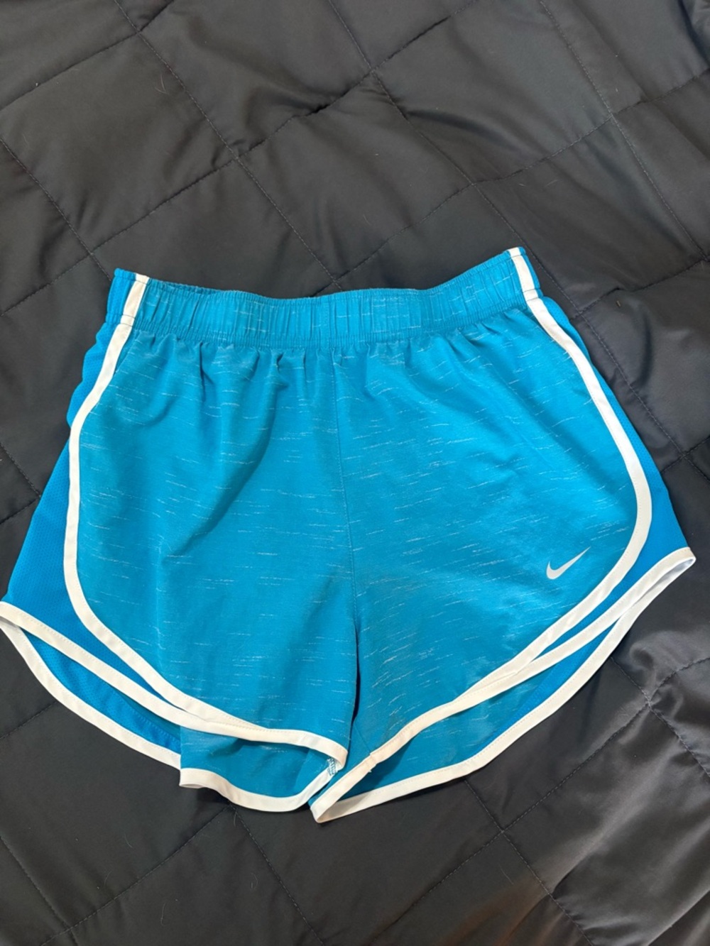 Nike Women’s Teal Athletic Running Shorts with White Trim